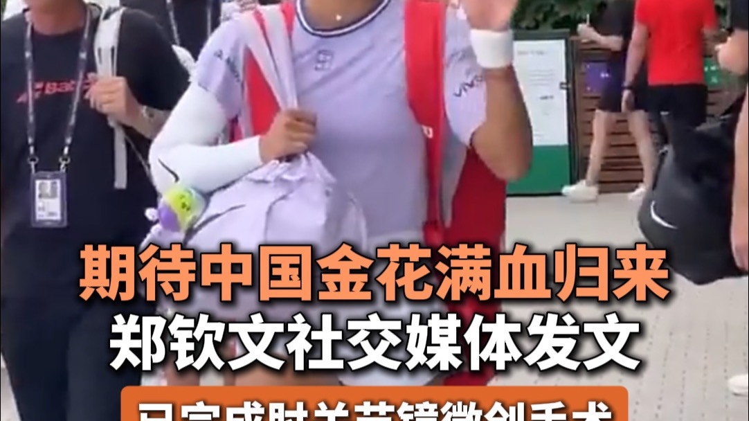 包含为了更好地归来！郑钦文接受右肘手术将伤缺一段时间的词条